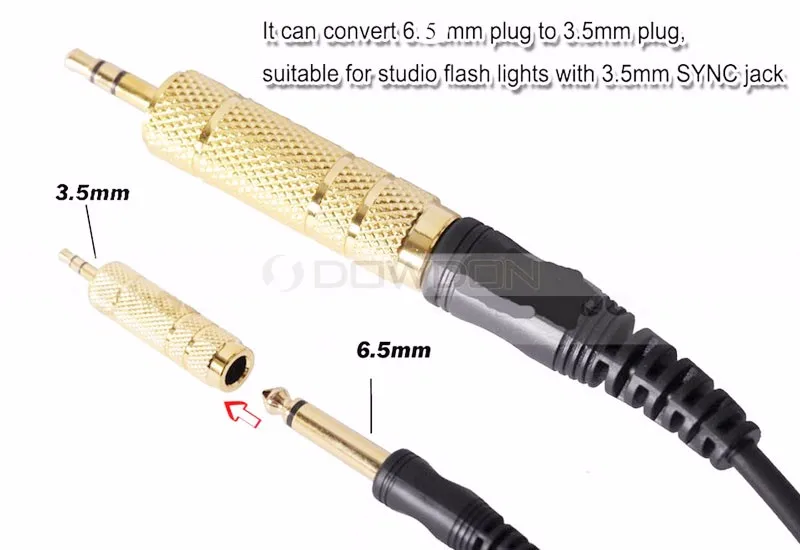 Headset Audio Jack Converter 6.5mm To 3.5mm Microphone Connector Female