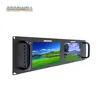 GPIO Lan Control Dual Rack Mount IPS 7 Inch TFT LCD SDI Camera Monitor with Metal Frame