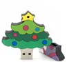 Custom high-speed PVC Christmas tree shape usb flash memory