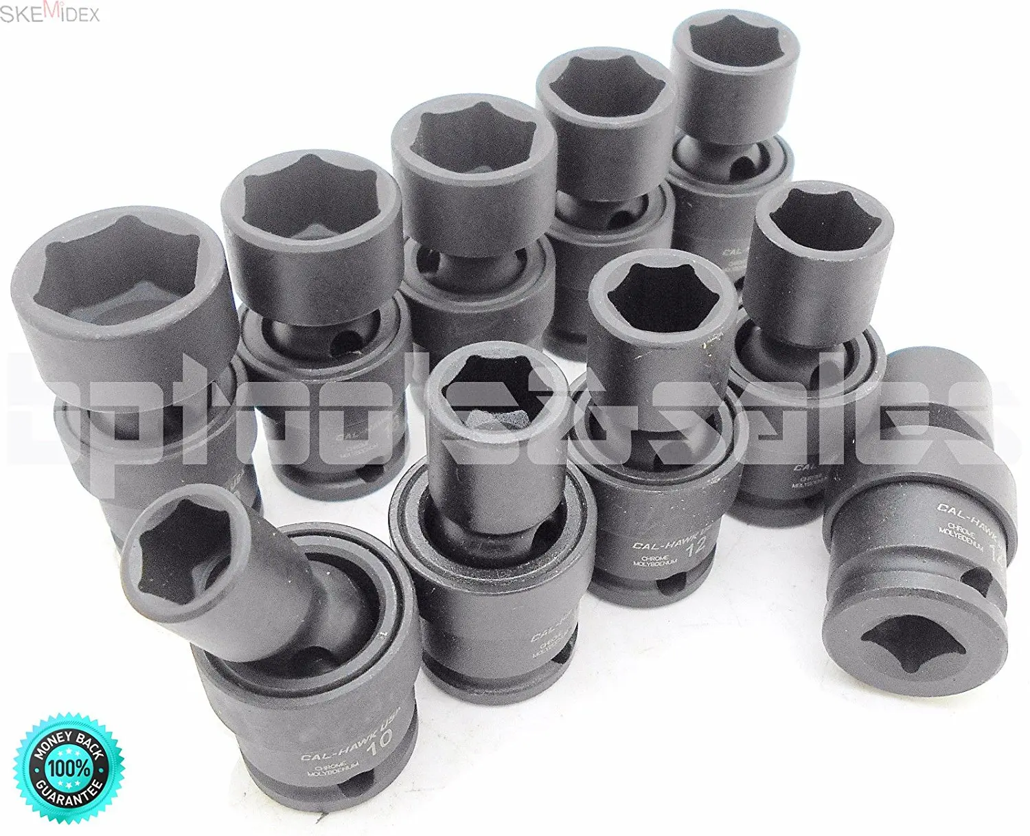 10 Pc 3//8/" Drive Universal Swivel Deep Impact Socket Set CR molybdenum METRIC