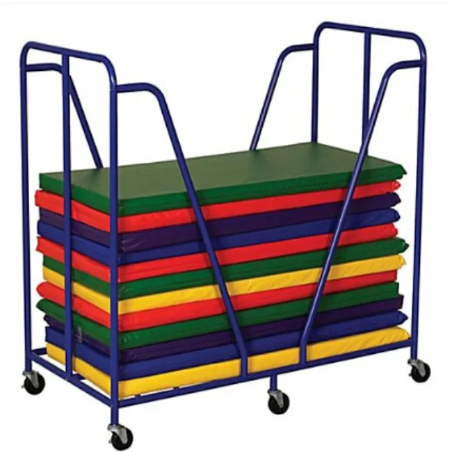 Gym Yoga Mat Kids Rest Mat Storage Trolley Fits Up To 40 Mats