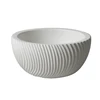 Food safe white concrete unique serving bowls for fruit