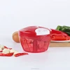 Manual Mini Pull Chopper Food Processor Onion Nuts Grinder Kitchen Mincer Red