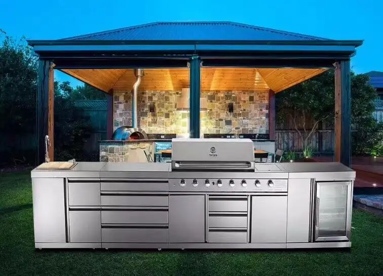 2021 Vermonhouse Italian Style Outdoor Stainless Steel Bbq Kitchen