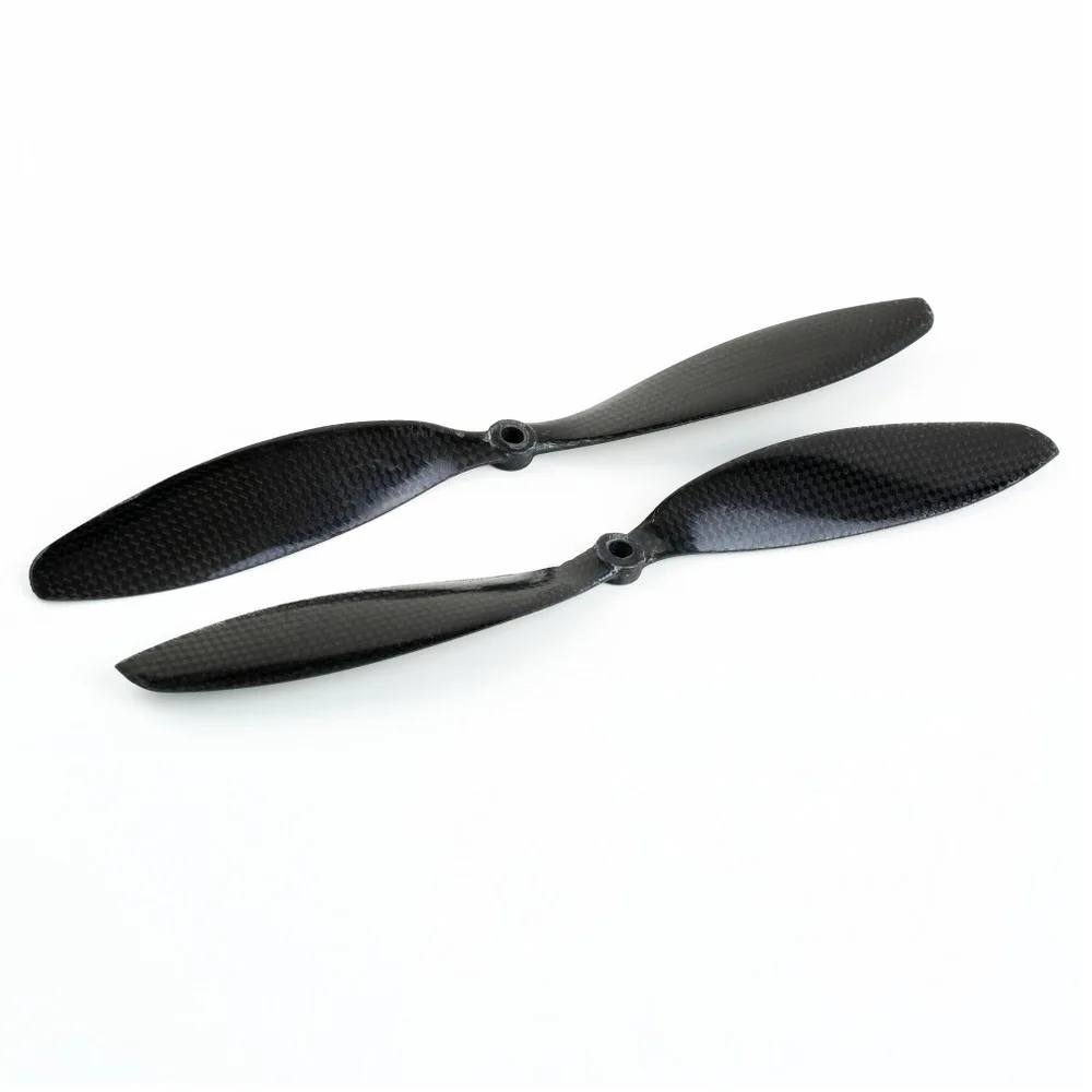 1 Pair 10x4.7 Carbon Fiber Helicopter Propeller Prop Cw Ccw Propeller