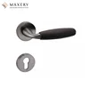 European Antique Fancy modern design Leather Brass lever handle interior door handle with rose/rosette