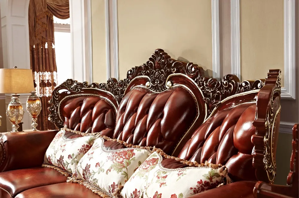 Luxury European And American Style Furniture Royal Seres Leather Sofa