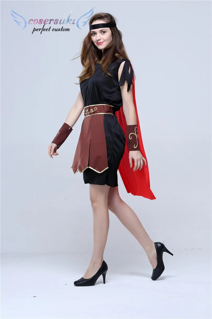 Halloween Cosplay Masquerade Ancient Roman Spartan Warrior Party Clothes Adult Female Samurai 1711