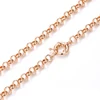 43050 xuping fashion latest rose gold beads necklace with small round ring