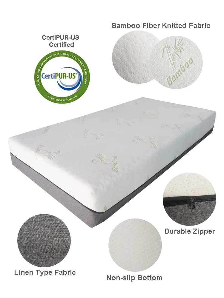 10 Inch Fireproof Cool Gel-infused Memory Foam Bed Mattress With ...