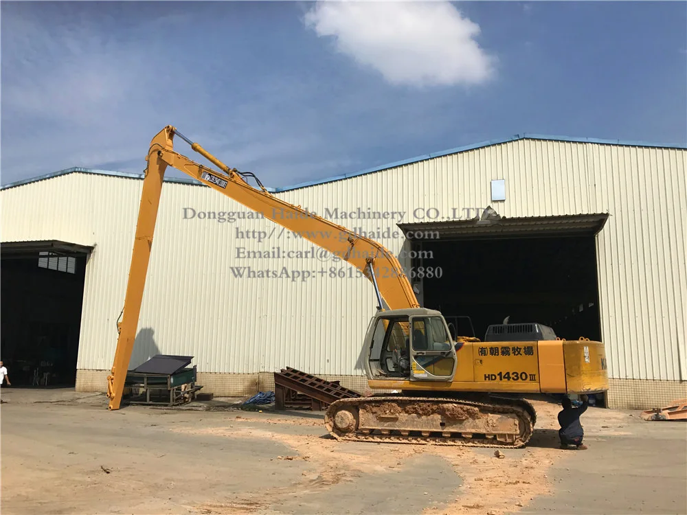 CE-Approved KATO HD1430 Excavator Long Reach Boom and Arm with 21meters Long Reach Q345B&Q690D Material and 6 Months Warranty