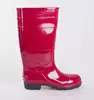 red color PVC material women long type work boots rubber safety boots water-proof