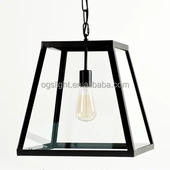 square glass pendant light