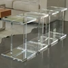 Custom Clear Acrylic Pedestal Crystal Perspex Square Table Display Risers