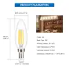 6W 4000K Dimmable LED Candelabra Bulbs Cool White Glow 60W Equivalent 600 Lumens, E12 Base C35 Candle Flame Shape