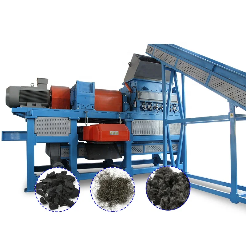 Shredder Tire Tyre Chips Machine Tire Recycle Machine Line To Rubber