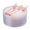 Rose Gold Best Price Picnic Disposable Plastic Dinnerware Sets