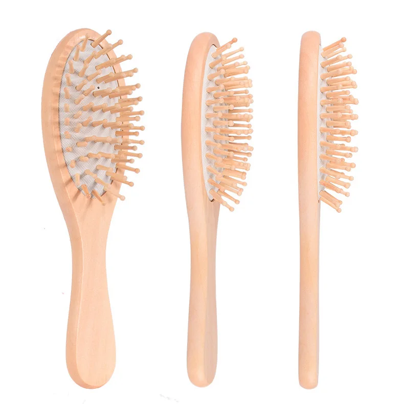 Eco Friendly Organic Bamboo Wooden Hair Brush Scalp Massage For Healthy