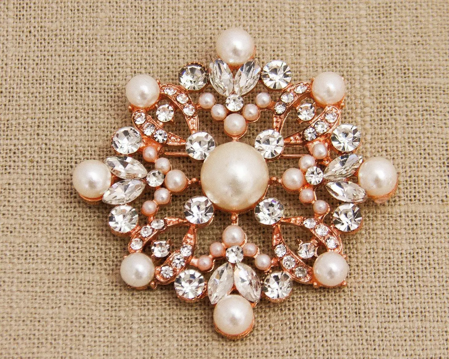 gold wedding brooch