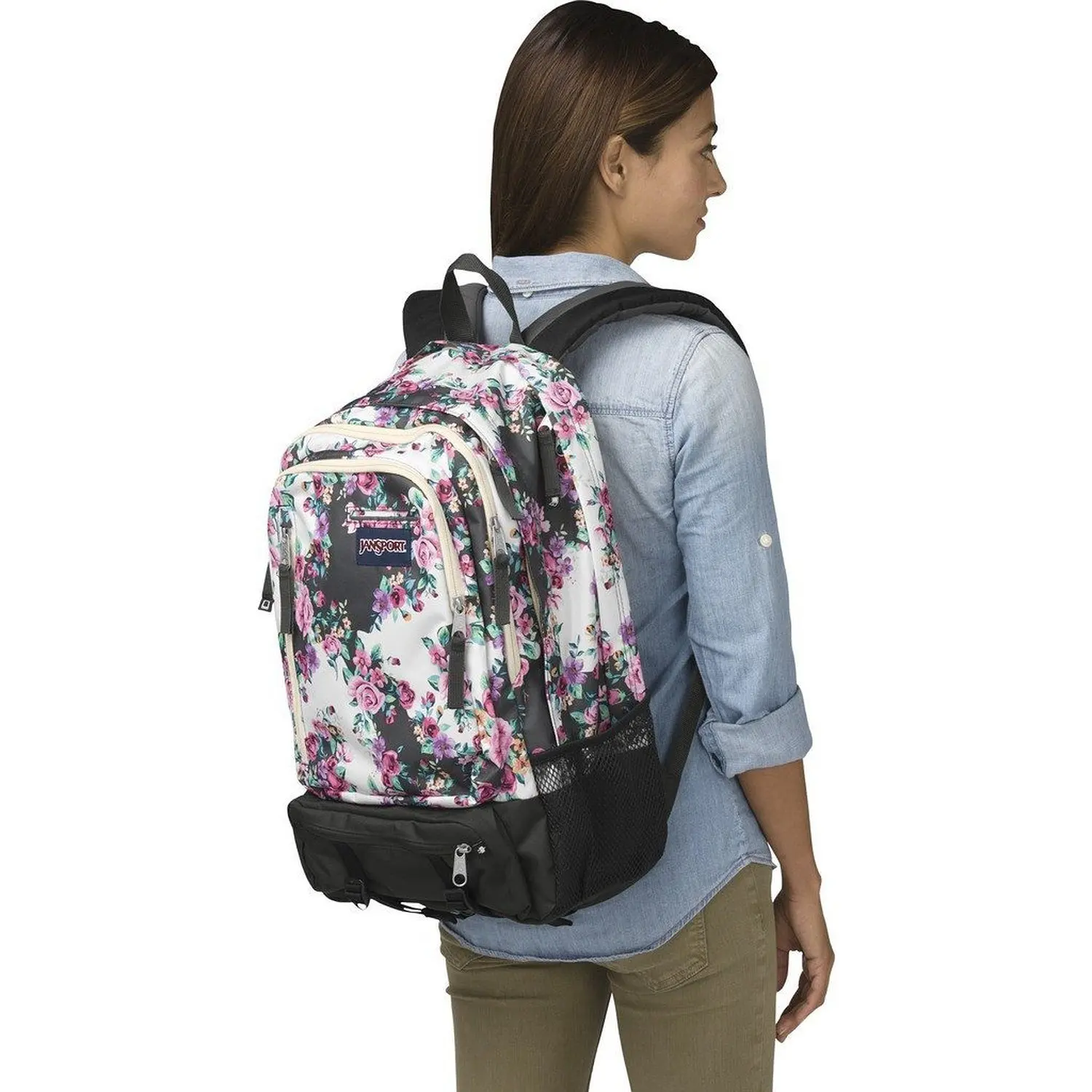 Buy JanSport Envoy Backpack Multi Grey Floral Flourish in Cheap Price on 0