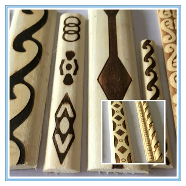 Recon white wood embossed wood strip