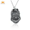 Wholesale Price Shield Cremation Urn Necklace Pendant for Officer Ashes Keepsake Memorial Jewelry Factory OEM
