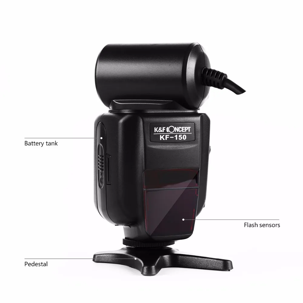 K&f Concept Kf150 Ttl Gn14 Highspeed Sync Two Flash Tubes Circle Ring Flash Light Speedlite