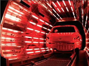 application of IR lamp for painting