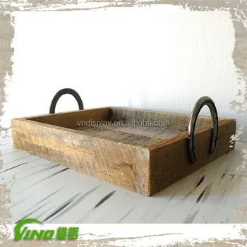 Rust Wooden Serving Tray With Metal Handle Antique Rust Wooden Serving Tray With Metal Handle Antique Handles Distressed