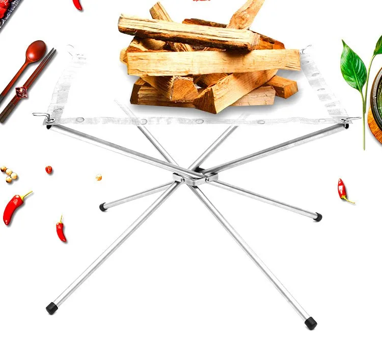 Outdoor Portable Charcoal Foldable Fire Starter Chimney Charcoal Fire