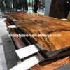 Top grade luxury bubinga acacia natural natural grain live edge table walnut wood slab