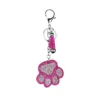 2019 hot Bear paw 5d leather keychain for kids pop art