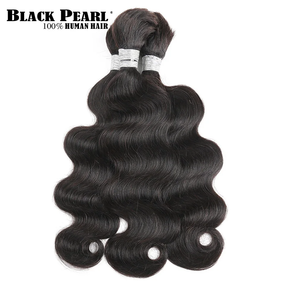 Onda do Corpo Feixes de Cabelo em Massa Extensões de Cabelo Preto Pérola Pré-colorido Brasileiro Humano Remy Trança 1 Pacote Tranças Cabelo Acordo 1 Apliques ondulados