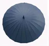 Blue Custom Golf Umbrella Straight 24 Ribs Long j Handle Sun Strong Rain Wind Resist KC2555