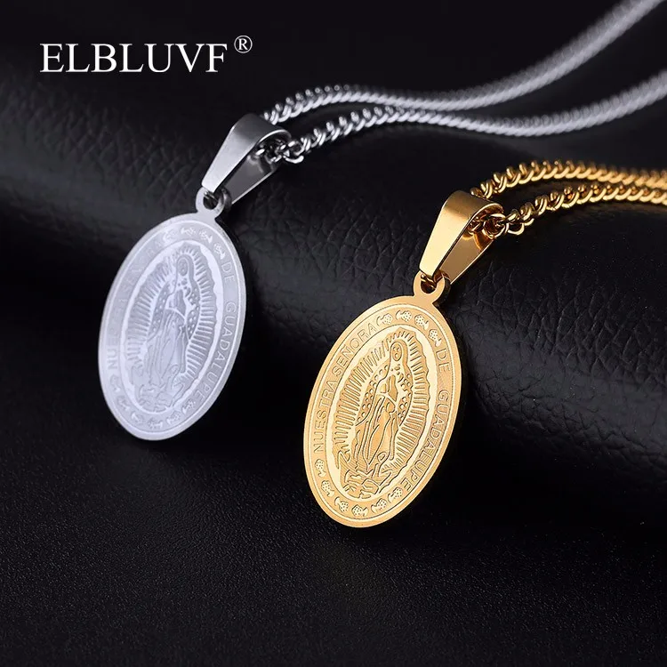 Elbluvf Free Shipping Stainless Steel Men Jewelry Elliptical Shape