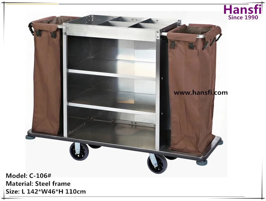 Factory Sale Hotel Maid Trolley Housekeeping Service Cart Housekeeping ...