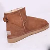 Warm And Soft Plush Ankle Bootie Grey Sheepskin Snow Boots For Sale