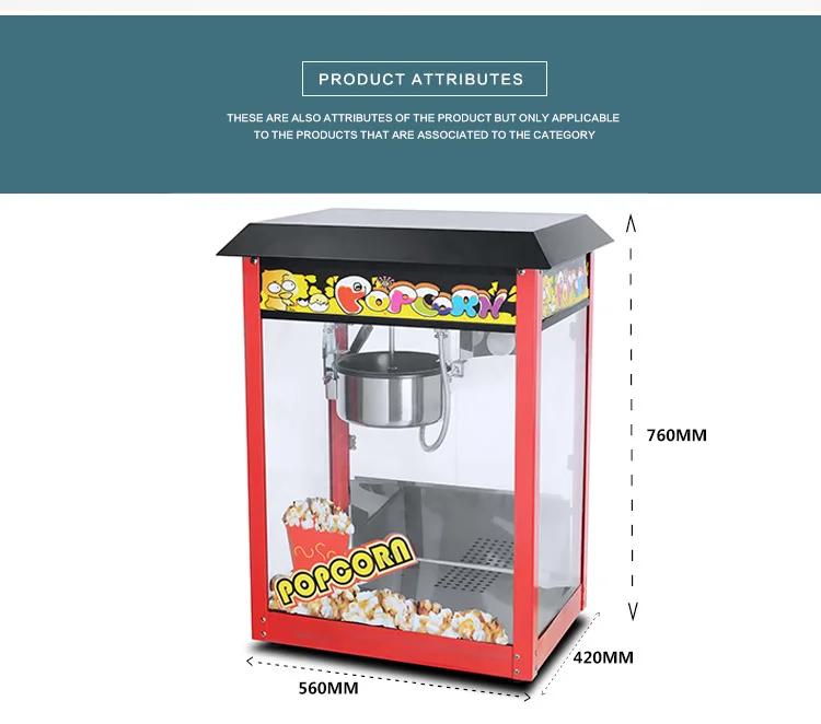 2018 Best Price New Style High Quality Commercial Gas Popcorn Machine