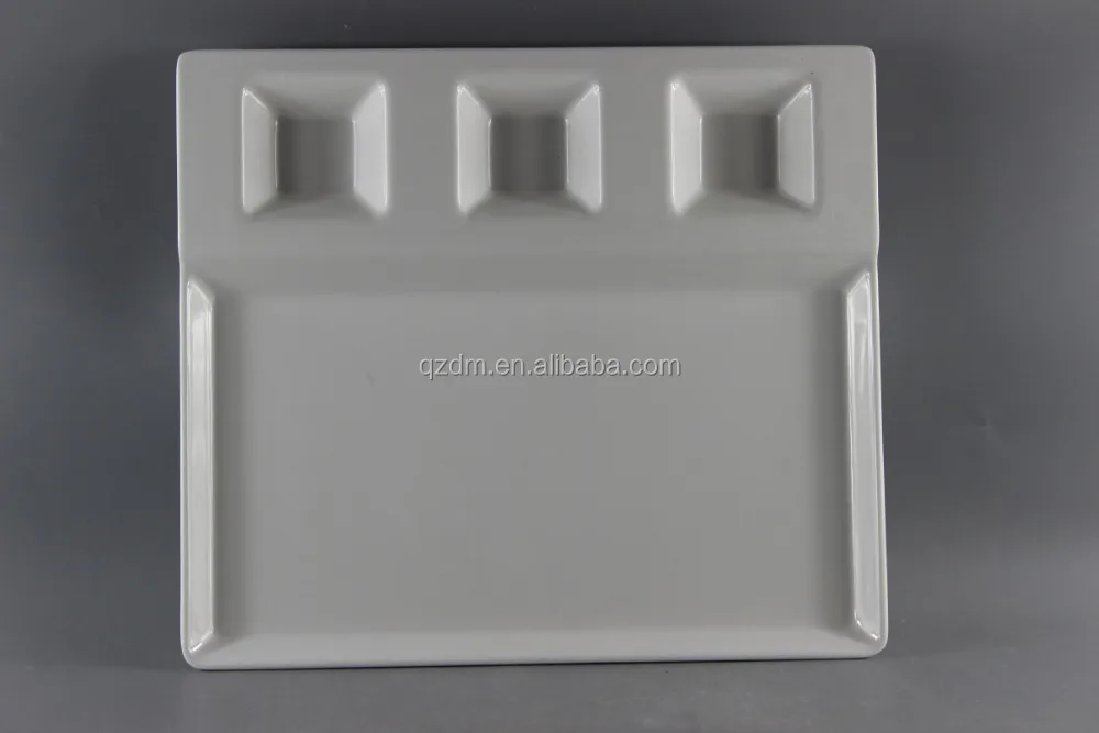 Rectangle Shape Melamine Sushi Plate,White Melamine Sushi Tray