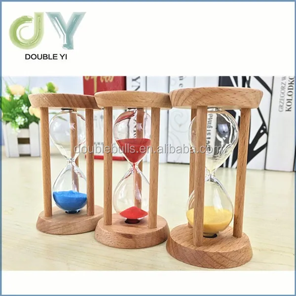 Custom Logo Printed Wooden Hourglass,Mini Wooden Sand Clock Sand Timer