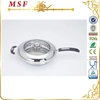 MSF 24cm stainless steel global metals cookware with glass and SS lid