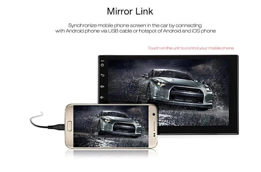 Perfect 2 Din Android Car DVD Player Radio bluetooth GPS Navigation wifi Stereo video 7 inch 1024*600 Universal in Car Multimedia Player 5