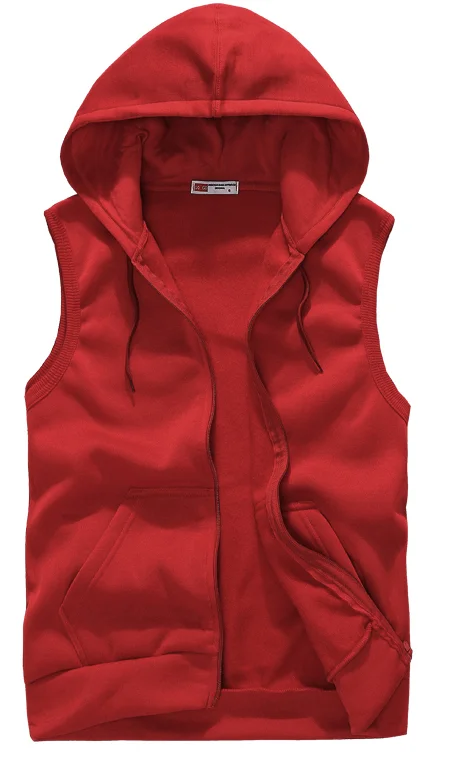 boys red hoodie vest