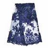 China bestway wholesale border african embroidered navy blue lace fabric