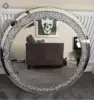 Diamond Crush Glistening Crystal Effect Contemporary Style Wall Mirror