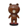 Christmas Ornaments Brown Cartoon Mascot Fiberglass Teddy Bear Statue