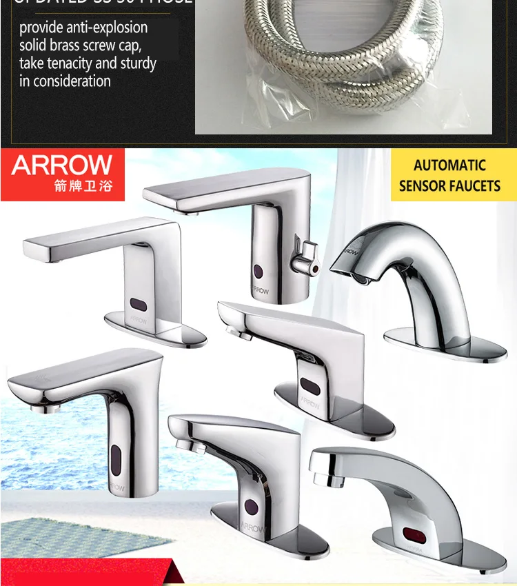ARROW Brand copper water automatic hand free sensor faucet infrared sensor for faucet