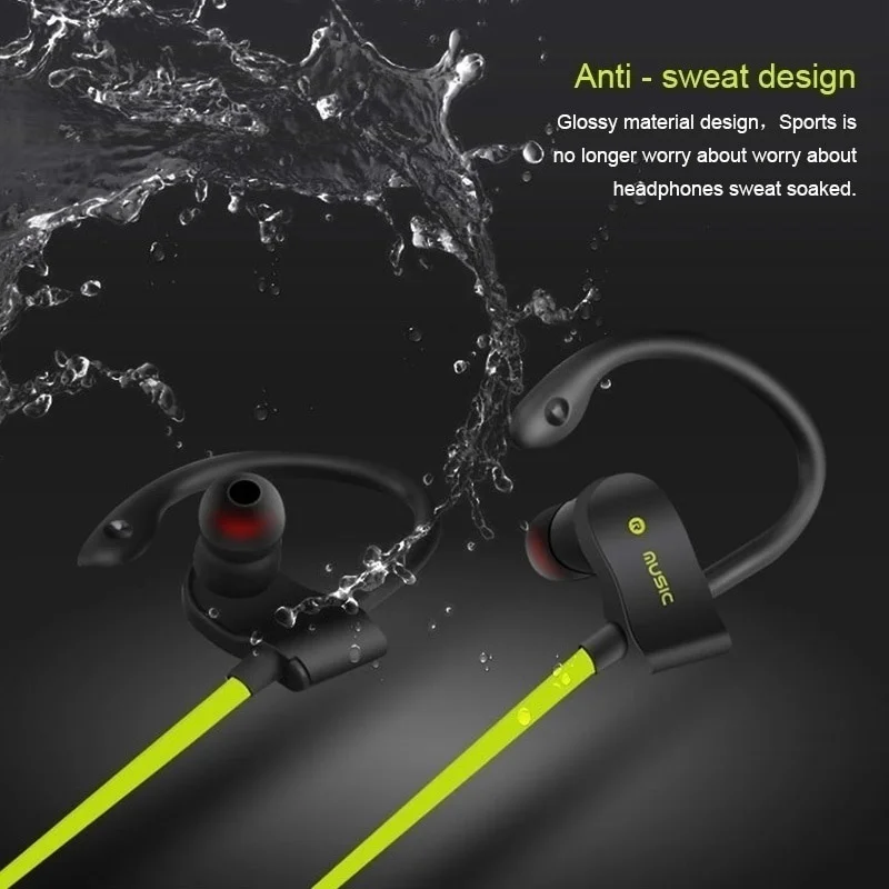 wireless headphone bluetooth Waterproof ear bluetooth sports bass earphone with mic - ANKUX.COM