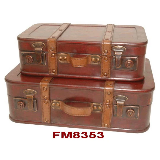 antique wooden suitcase