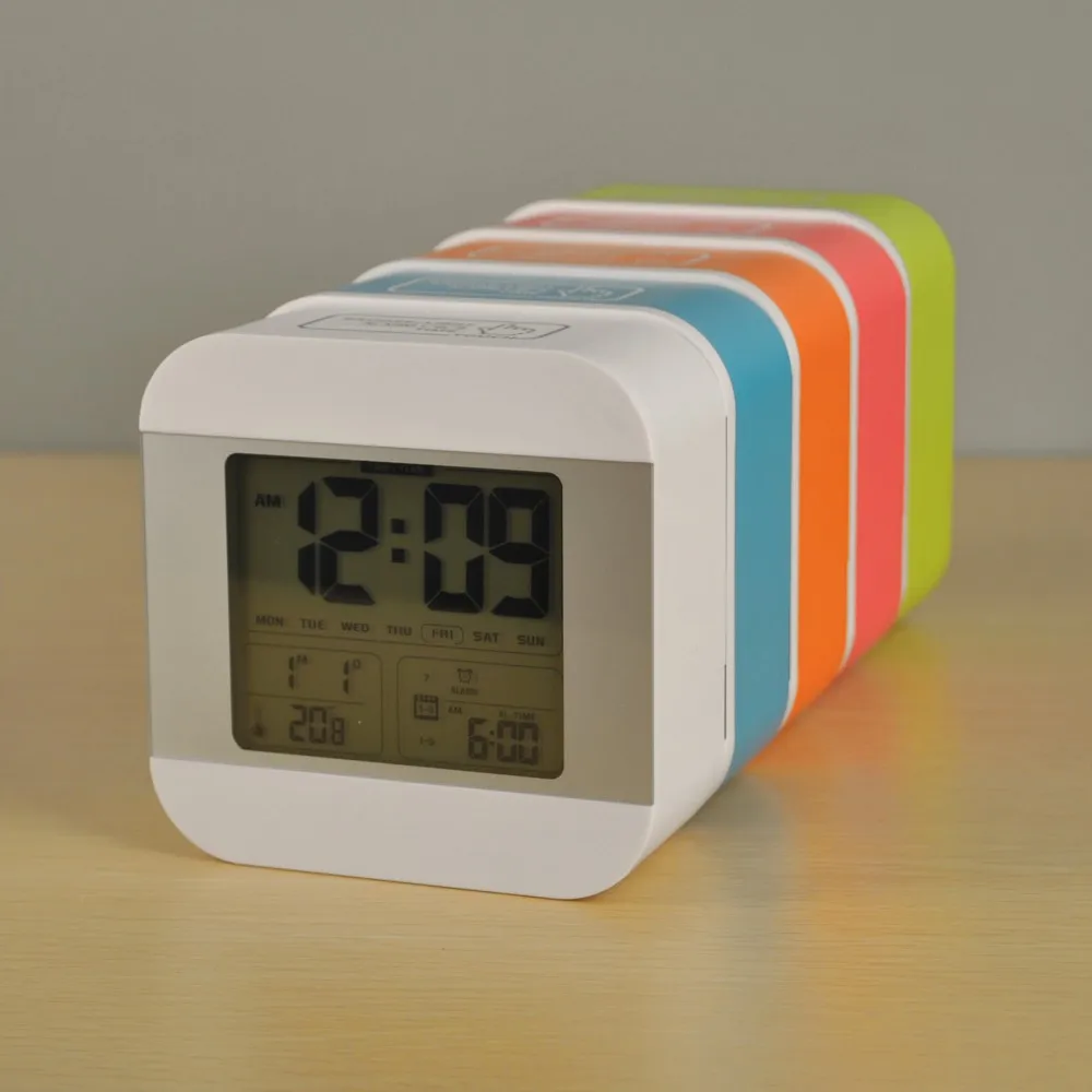 Table Talking Alarm Clock With Hourly Chime And Snooze Function For
